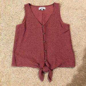 Madewell pink button-down tank